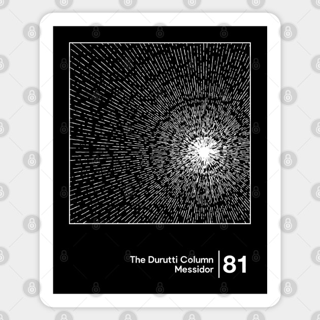 The Durutti Column / Minimal Graphic Design Tribute Sticker by saudade